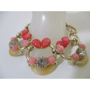 Lee by Lee Angel 'Soleil' Link Bracelet NWT $48 PINK